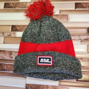 Paramount Apparel BSE Stocking Cap 100% Acrylic One Size Fits All Gray Red